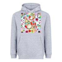 Heather Grey summer gnome seamless pattern Heavyweight Hoodie - BundleAndBundleShop