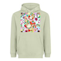 Matcha summer gnome seamless pattern Heavyweight Hoodie - BundleAndBundleShop