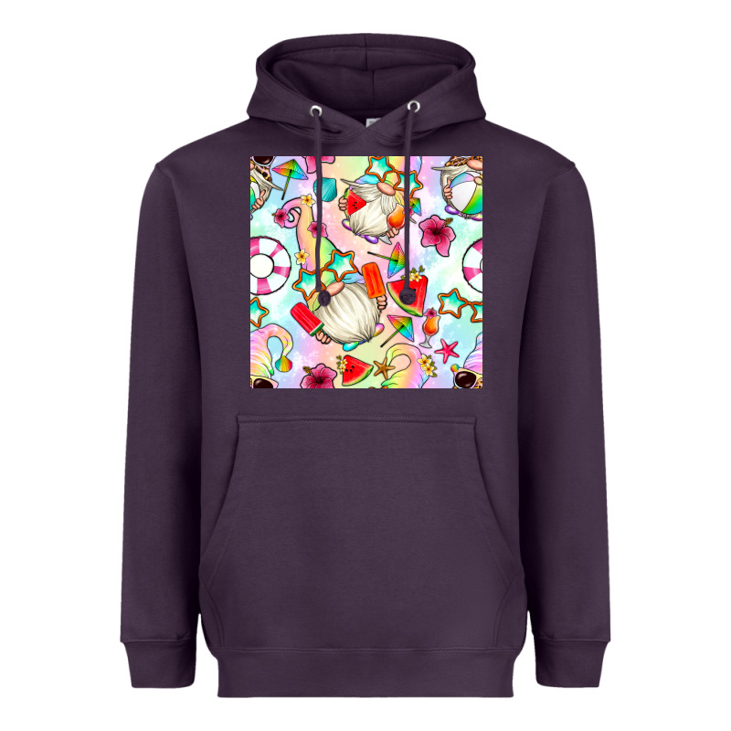 Summer Gnome Seamless Pattern Heavyweight Hoodie by BundleAndBundleShop | Teevron