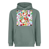 Sage summer gnome seamless pattern Heavyweight Hoodie - BundleAndBundleShop