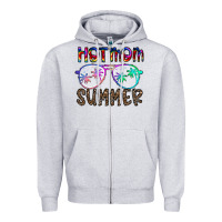 Heather Grey hot mom summer Zipper Hoodie - CowhideDigitalArt