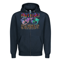 Navy hot mom summer Zipper Hoodie - CowhideDigitalArt
