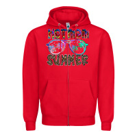 Red hot mom summer Zipper Hoodie - CowhideDigitalArt
