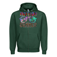 Sports Green hot mom summer Zipper Hoodie - CowhideDigitalArt