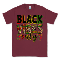 Burgundy Black vibes only juneteenth Classic Tee - Zillion Design Studio