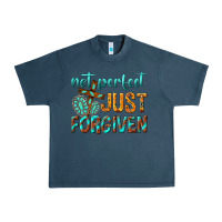Midnight Navy not perfect just forgiven Urban Heavy Tee - texasbilliewilder