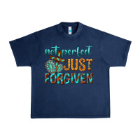 Navy not perfect just forgiven Urban Heavy Tee - texasbilliewilder