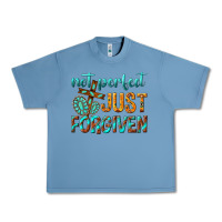 Pebble Blue not perfect just forgiven Urban Heavy Tee - texasbilliewilder