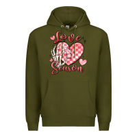 Army Green love season Premium Hoodie - MaliasSmallBusiness