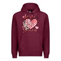 Burgundy love season Premium Hoodie - MaliasSmallBusiness