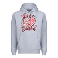 Heather Grey love season Premium Hoodie - MaliasSmallBusiness
