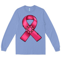 Colony Blue breast cancer awareness ribbon Long Sleeve Tee - RanaPortraitStore