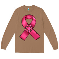 Toasted Coconut breast cancer awareness ribbon Long Sleeve Tee - RanaPortraitStore