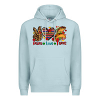 Blue Mist peace love tacos Premium Hoodie - AdoDesignShop