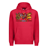 Cardinal peace love tacos Premium Hoodie - AdoDesignShop