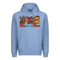 Colony Blue peace love tacos Premium Hoodie - AdoDesignShop