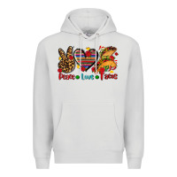 Dove Grey peace love tacos Premium Hoodie - AdoDesignShop