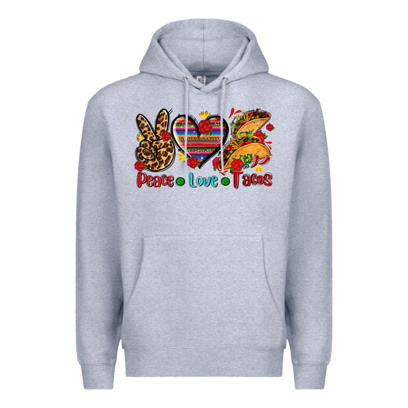 Peace Love Tacos Premium Hoodie by AdoDesignShop | Teevron
