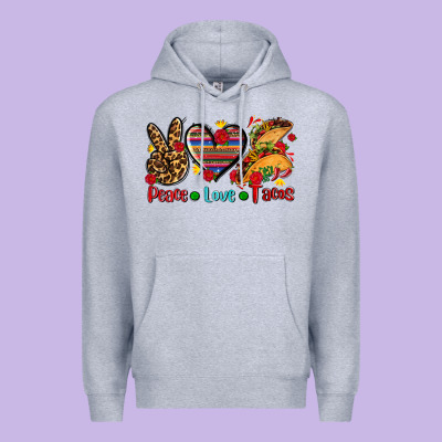 Peace Love Tacos Premium Hoodie Designed By Adodesignshop