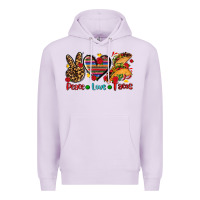 Lilac peace love tacos Premium Hoodie - AdoDesignShop