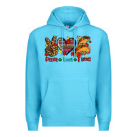 Ocean Blue peace love tacos Premium Hoodie - AdoDesignShop