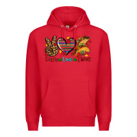 Red peace love tacos Premium Hoodie - AdoDesignShop