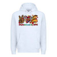 White peace love tacos Premium Hoodie - AdoDesignShop