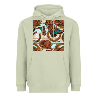 Matcha cowboy western seamless pattern Heavyweight Hoodie - BundleAndBundleShop