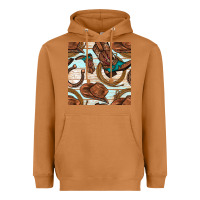Meerkat cowboy western seamless pattern Heavyweight Hoodie - BundleAndBundleShop
