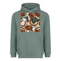 Cowboy Western Seamless Pattern Heavyweight Hoodie | Teevron