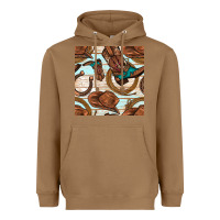 Toasted Coconut cowboy western seamless pattern Heavyweight Hoodie - BundleAndBundleShop