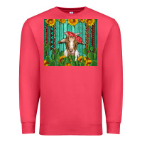 Cardinal goat with sunflower and cactus Premium Sweatshirt - Artiststas