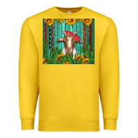 Lemon goat with sunflower and cactus Premium Sweatshirt - Artiststas