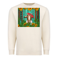 Sandshell goat with sunflower and cactus Premium Sweatshirt - Artiststas
