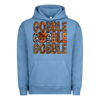 Pigment Pebble Blue western gobble with turkey bbs Urban Hoodie - BundleAndBundleShop