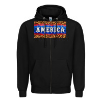 Black america license plate Zipper Hoodie - HRA Design Shop