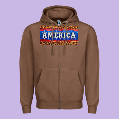 America License Plate Zipper Hoodie Designed By Hra Design Shop