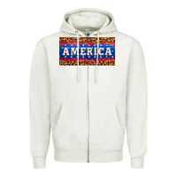 Oatmeal Heather america license plate Zipper Hoodie - HRA Design Shop