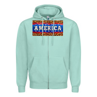 Seafoam america license plate Zipper Hoodie - HRA Design Shop
