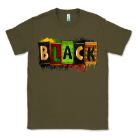 Army Green Black juneteenth Classic Tee - Zillion Design Studio