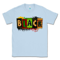 Dusty Blue Black juneteenth Classic Tee - Zillion Design Studio