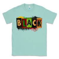 Seafoam Black juneteenth Classic Tee - Zillion Design Studio