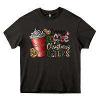 Asphalt I Run On Coffee And Christmas Cheers Heavy Core Tee - CowhideDigitalArt