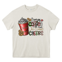 Cream I Run On Coffee And Christmas Cheers Heavy Core Tee - CowhideDigitalArt