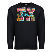 Black texas tx aztec cactus leopard Premium Sweatshirt - AdoDesignShop