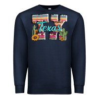 Navy texas tx aztec cactus leopard Premium Sweatshirt - AdoDesignShop