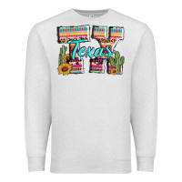 Oatmeal Heather texas tx aztec cactus leopard Premium Sweatshirt - AdoDesignShop