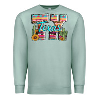 Seafoam texas tx aztec cactus leopard Premium Sweatshirt - AdoDesignShop