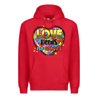 Red Love needs no words Premium Hoodie - NancyCooperArtShop