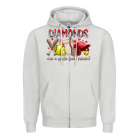 Dove Grey diamonds are a girls best friends Zipper Hoodie - RacoonDesign